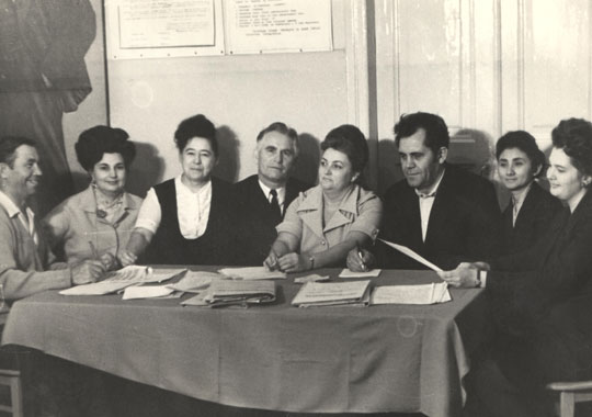 Предгорный филиал СЭС  г.Ессентуки, 1973 г. Рабочее совещание.